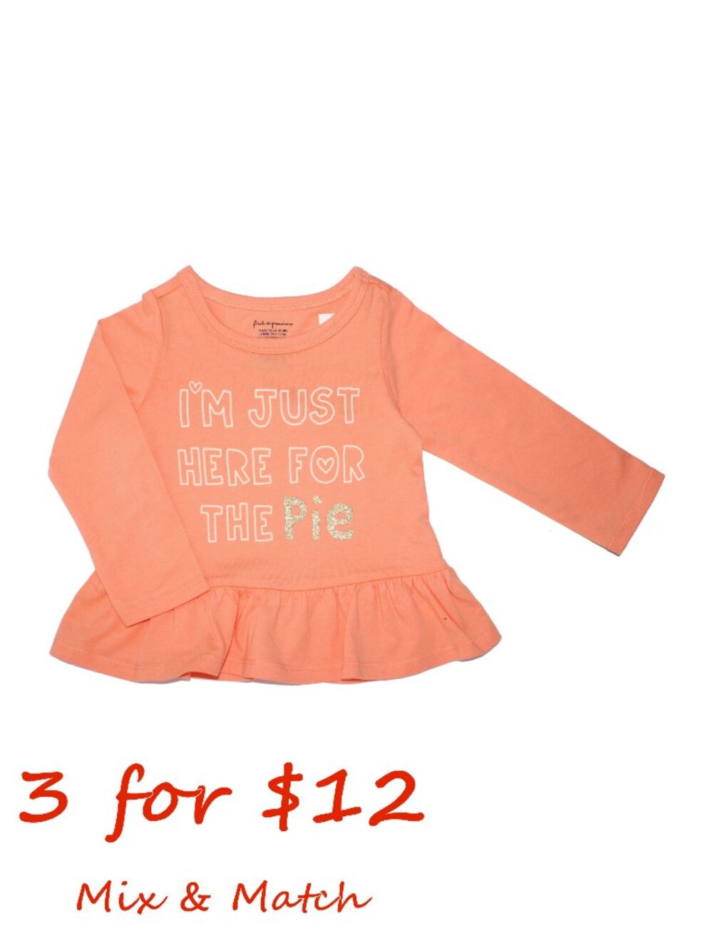 First Impressions Baby Girls' Graphic-Printed 100% Cotton LS Thanksgiving Shirt